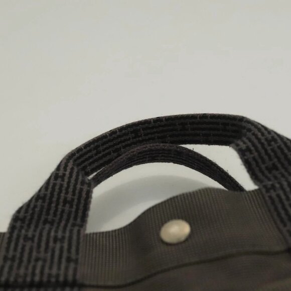 HERMES Her Line MM Hand Bag Canvas Gray Auth 129004 - Picture 9 of 16